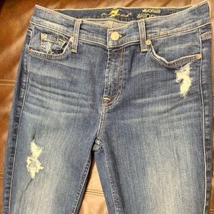 7 For ALL Mankind High “the ankle Skinny” Size 28.